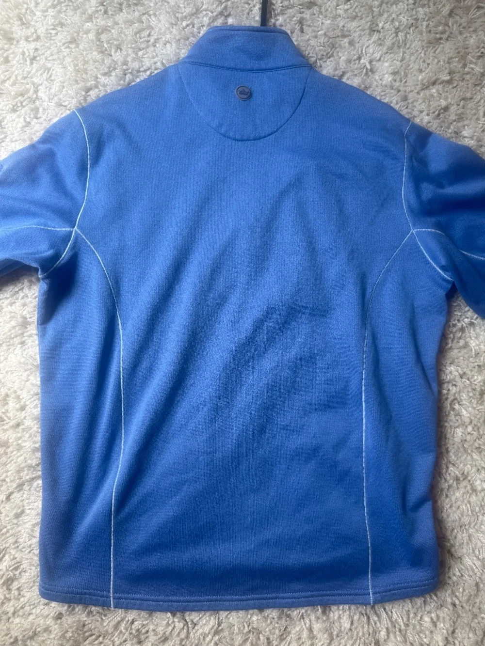 Peter Millar Men's Golf Quarter Zip Pullover Blue Medium lightweight preppy